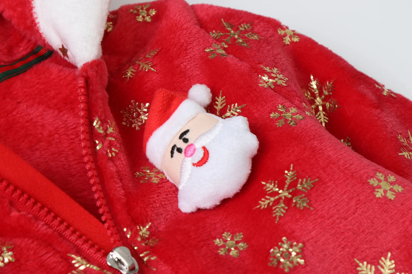AYNIGIELL Newborn Baby Christmas Clothes | Plush Winter Romper Jumpsuit | Infant Boys Girls Warm Holiday Outfit