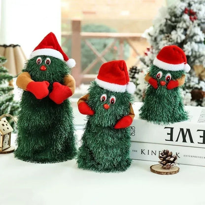 Dancing & Singing Christmas Tree Toy | Electric Plush Doll with Music | Cute Kids Green Plush, Xmas Home Decor & Holiday Gift