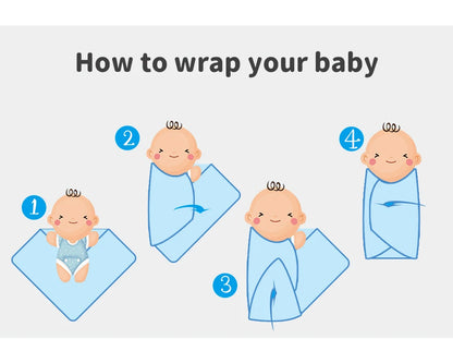 Super Soft Cotton Baby Blanket – Newborn Knit Swaddle Wrap for Stroller, Nursery & Sleeping (90×70cm)