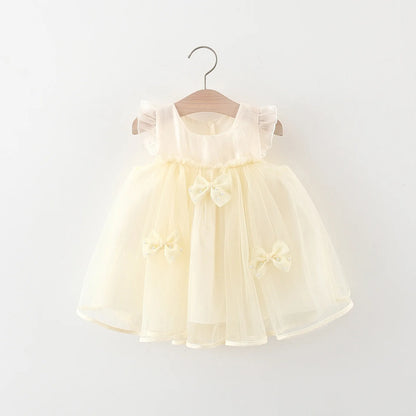 Baby Girl Red Christmas Princess Dress | Toddler Summer Party Outfit with Bow | Infant Girls Clothing (9 Months – 3 Years)