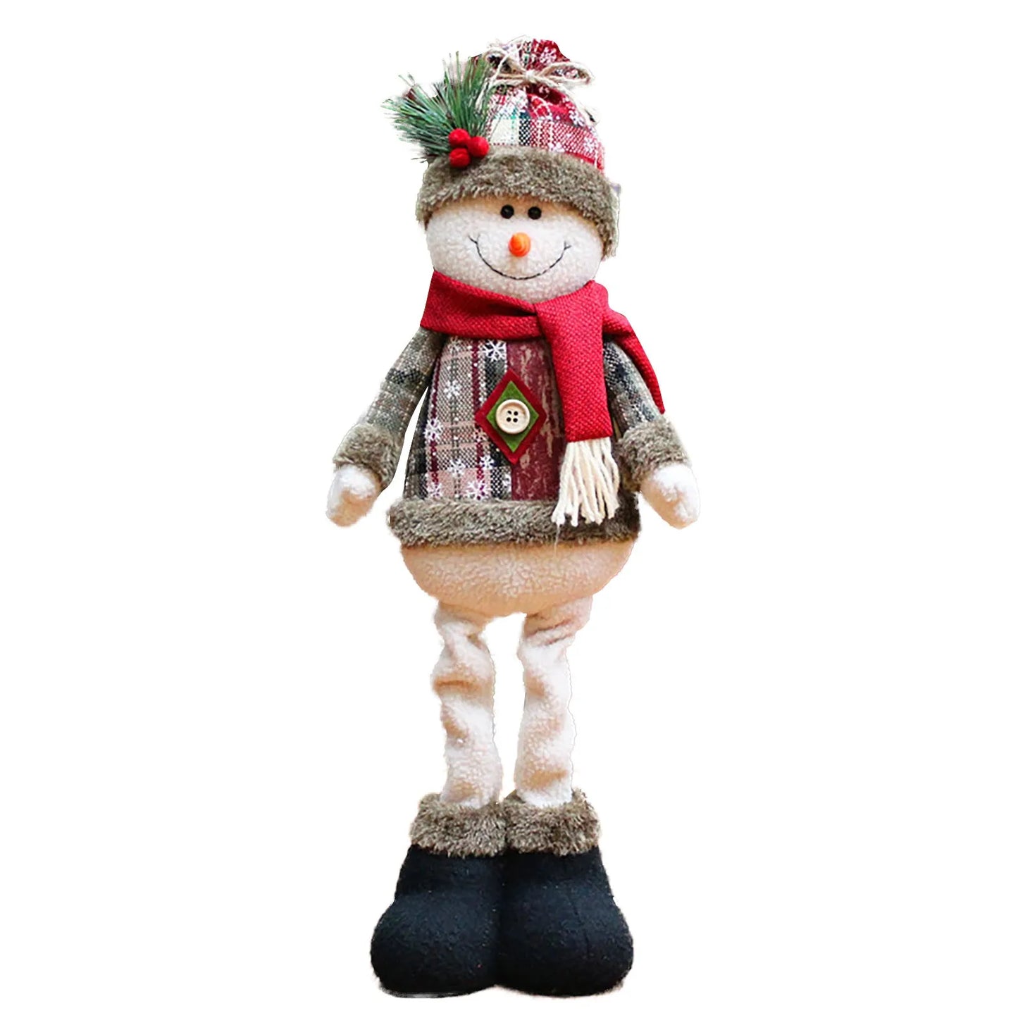 Christmas Decorative Dolls | Standing Santa Claus, Snowman & Reindeer Ornaments for Holiday Home & New Year Décor