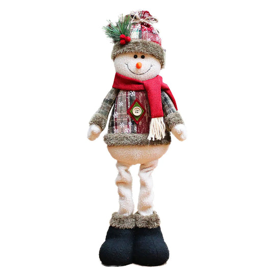 Christmas Decorative Dolls | Standing Santa Claus, Snowman & Reindeer Ornaments for Holiday Home & New Year Décor