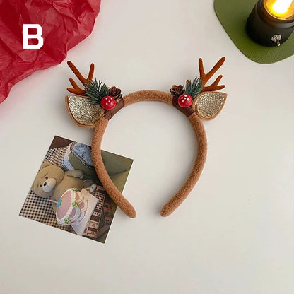 Christmas Headband | Reindeer Antlers, Snowman & Xmas Tree Design | Party Favor, Photo Booth & Holiday Decoration