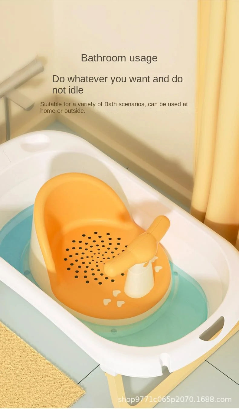 Children’s Portable Shower Seat – Baby Bath Stand for Newborns & Toddlers | Safe & Comfortable Growth Accessory for Kids