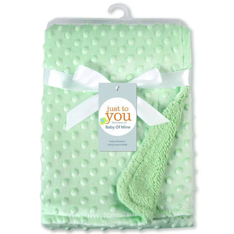 Baby Blanket Warm Sleep Cover – Double Layer Swaddle Wrap & Thermal Fleece Sleepsack | Soft Newborn Bath Towel & Stroller Blanket