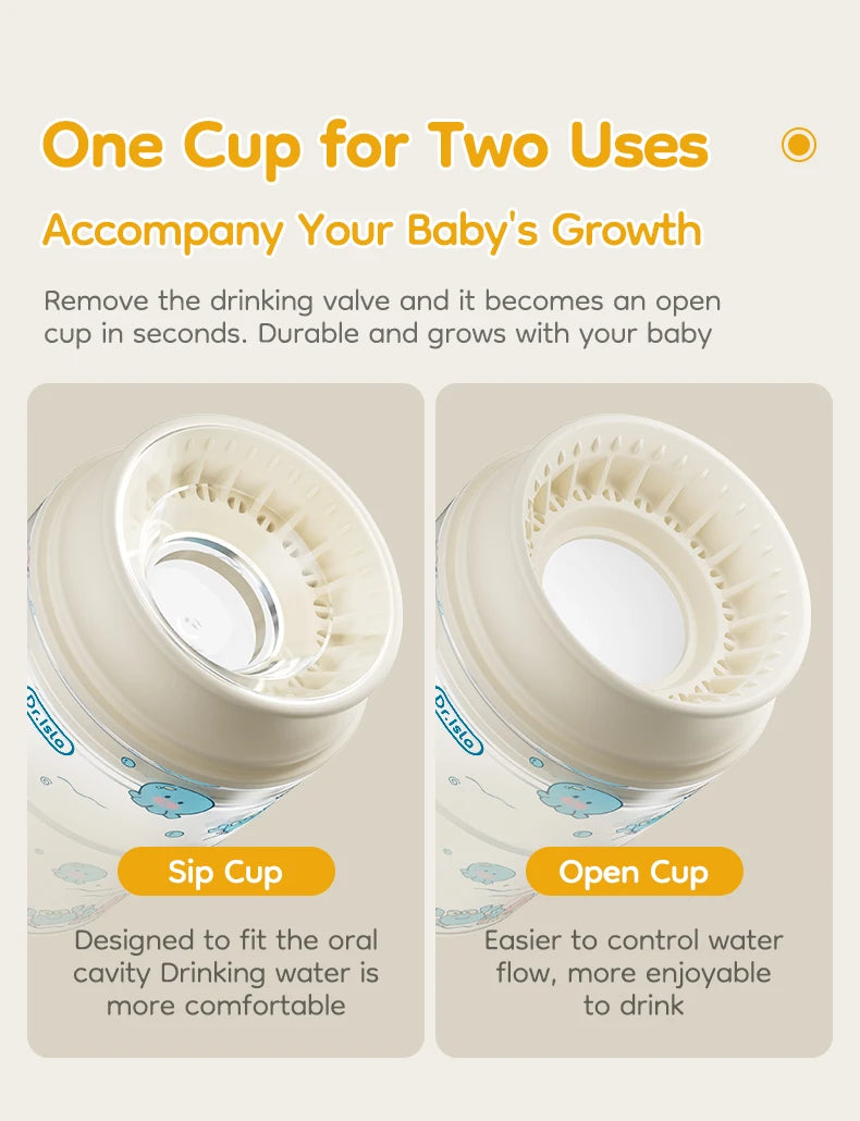 280ml Baby Training Cup with 360° Spill-Proof Drinking Lid – Leakproof, BPA-Free Infant Sippy Cup for Toddlers