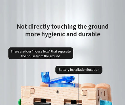 Montessori Busy House – Educational Wooden Activity Toy with Light Switches, Buttons & Music for 3-Year-Old Boys & Girls, Hands-On Learning Gift