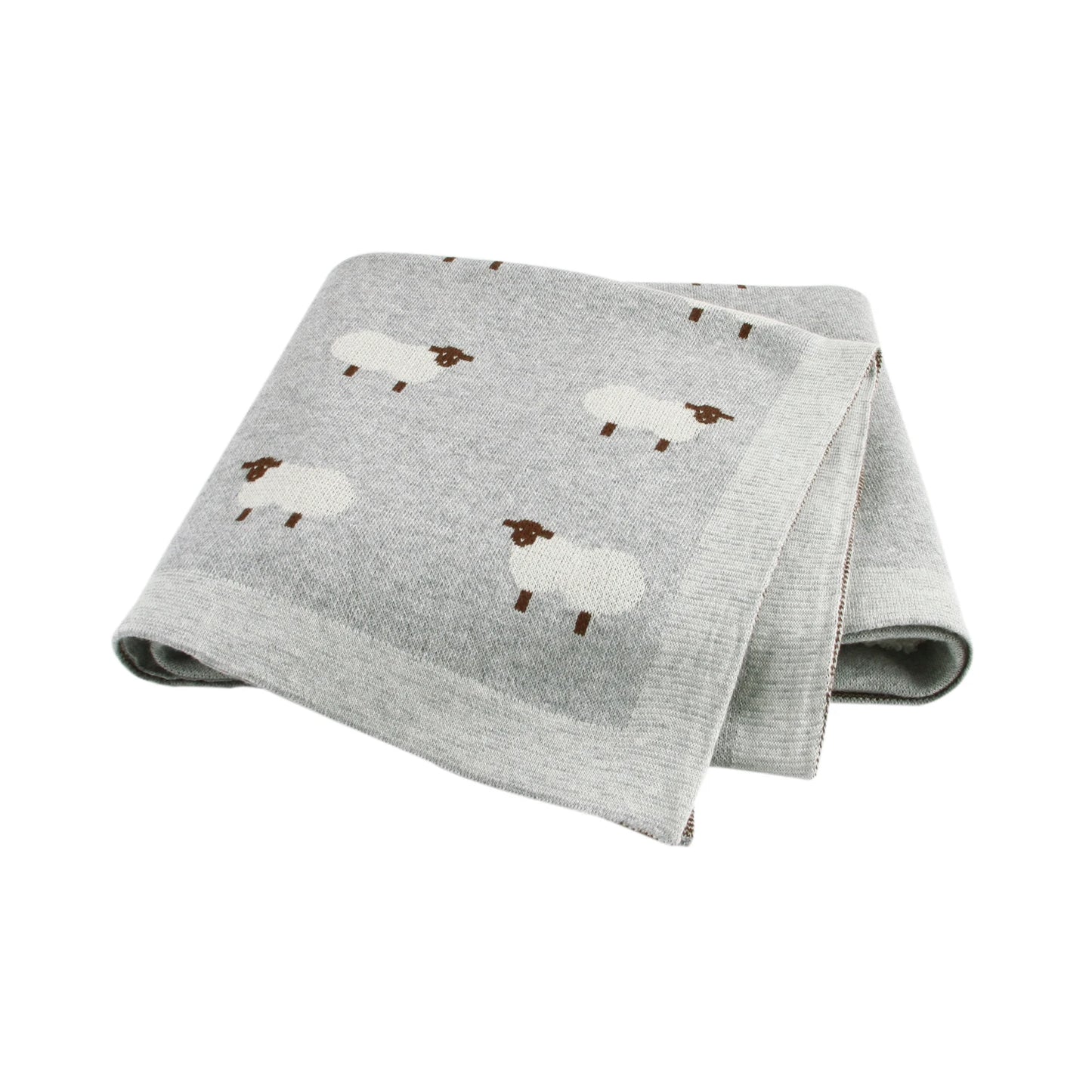 Baby Blanket Breathable Cotton Knit Swaddle Wrap – 100×80cm Newborn Receiving Blanket for Boys & Girls, Stroller & Nursery Quilt