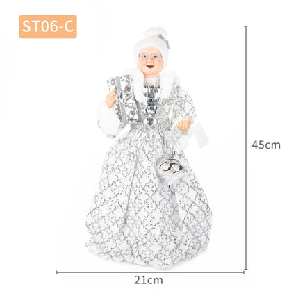 Christmas Decoration – Big Santa Claus Doll & Grandma Figurine | Holiday Room & Tree Décor Gift