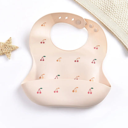 Fashionable Baby Silicone Bib – Adjustable Waterproof Feeding Cloth & Saliva Towel | Newborn Infant Bibs for Boys & Girls
