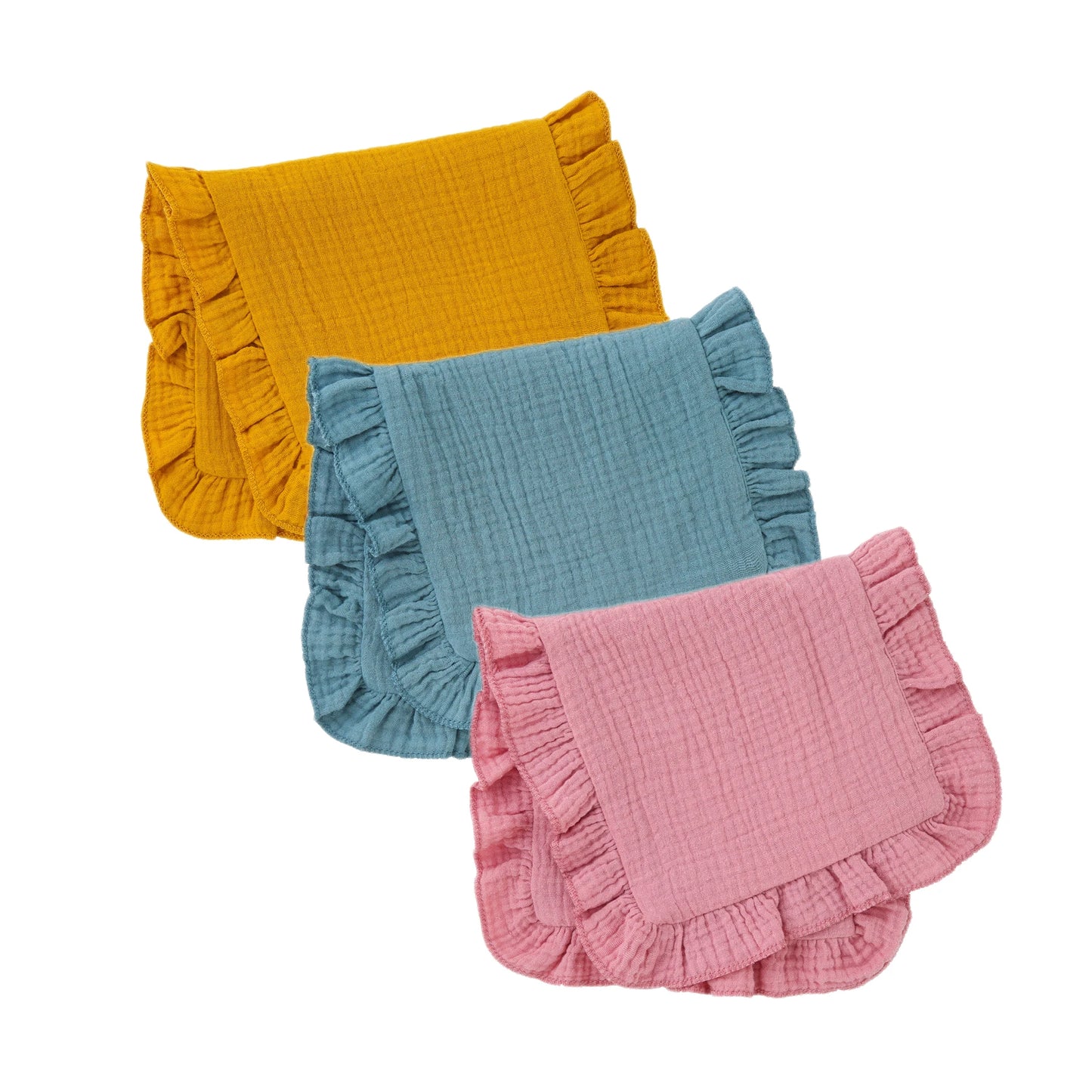100% Cotton 4-Layer Baby Burp Cloths – Soft & Absorbent Large Muslin Washcloths | Newborn Burping Rags & Infant Essentials (3 Pack)