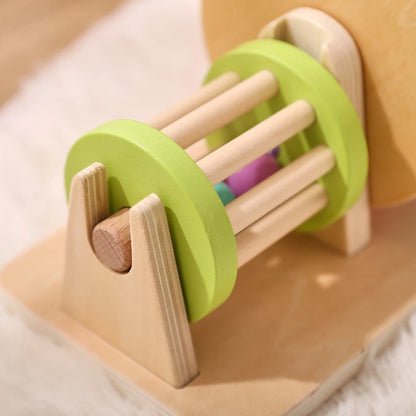 Baby Wooden Montessori Toys – Rectangular Box with Peg Drop for Vision Training, Color Sensory & Early Education Gifts