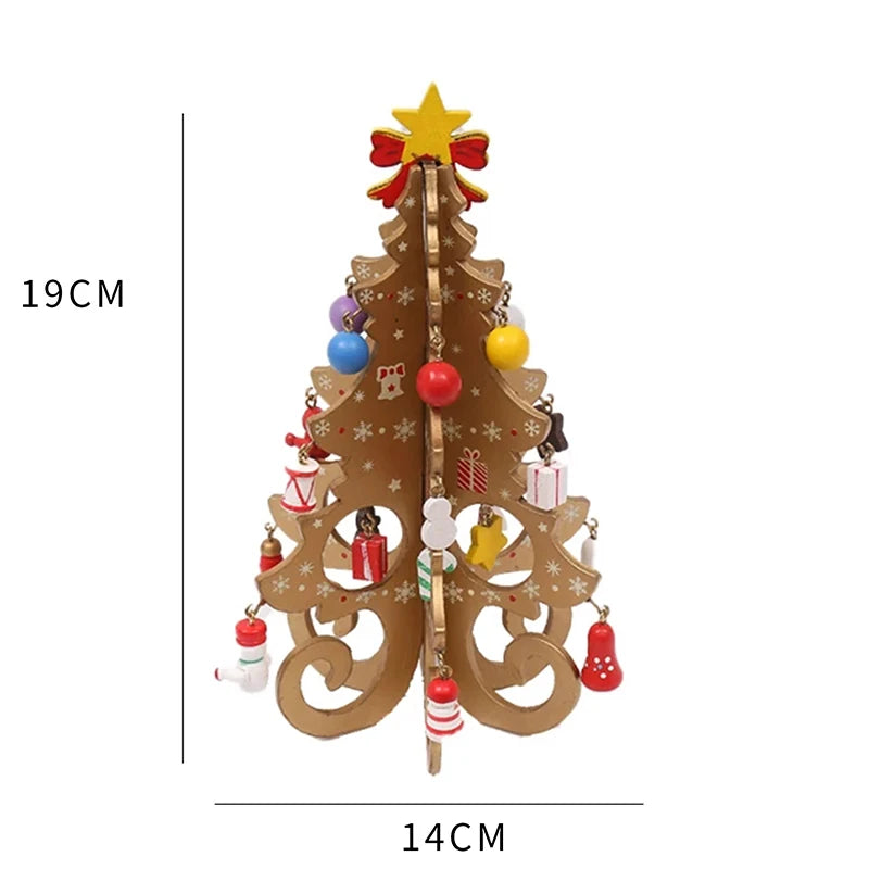 DIY Wooden Christmas Tree for Kids | Handmade 3D Stereo Scene Decoration | Children’s Christmas Ornaments & Holiday Craft
