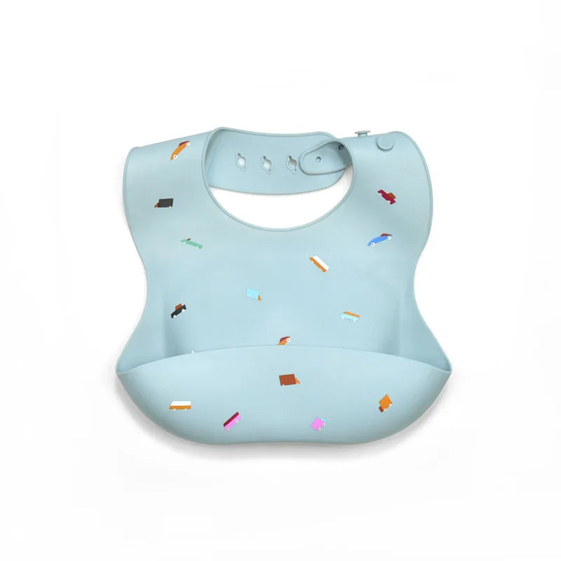 Baby Silicone Bib – Waterproof Feeding Bib for Infants & Toddlers | Adjustable, Fashionable Saliva Towel for Boys & Girls