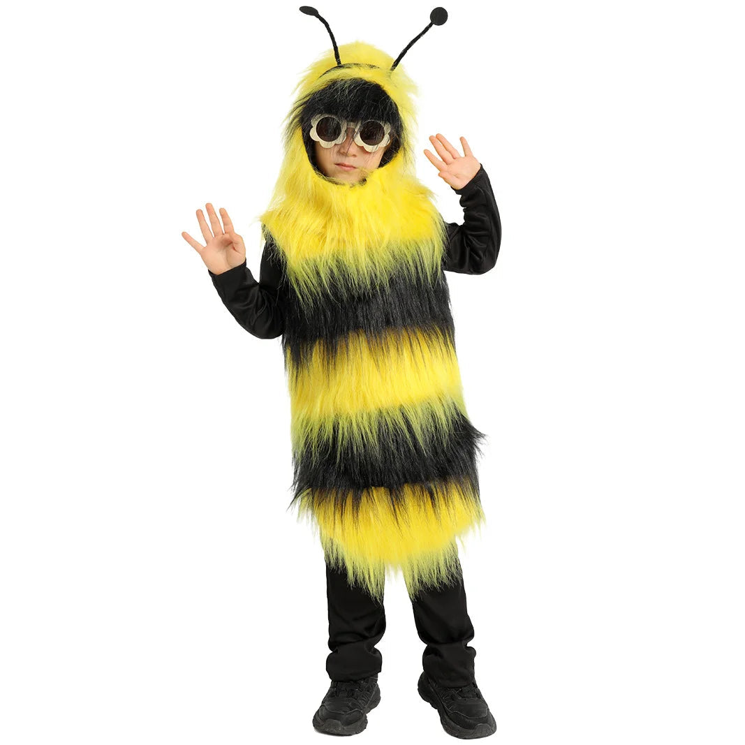 Baby & Kids Bee Costume | Halloween Role-Play Outfit with Dress & Headband | Cute Insect Costume for Christmas & Parties