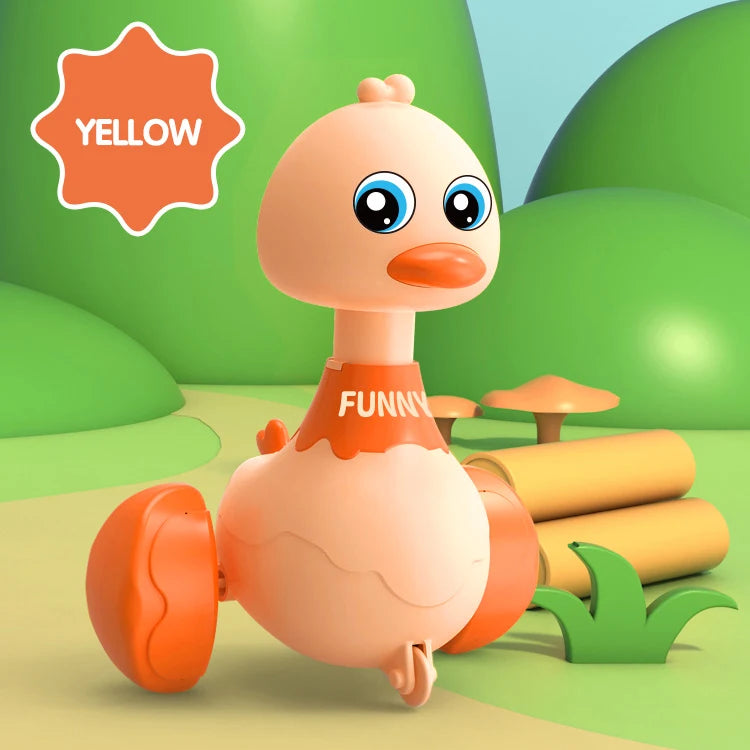 Baby Duck Swing Toy Car | Cartoon Inertia Pull-Back Vehicle | Early Education Glide Toy for Toddlers Boys & Girls