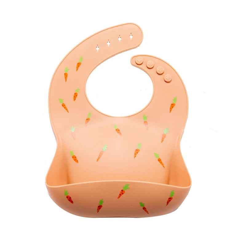 Baby Waterproof Silicone Bibs – Adjustable Feeding Bibs with Cute Bowknot Apron Design | Soft Toddler Bibs for Boys & Girls