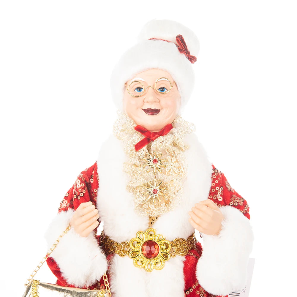 Christmas Decoration – Big Santa Claus Doll & Grandma Figurine | Holiday Room & Tree Décor Gift