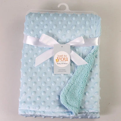 Baby Blanket Warm Sleep Cover – Double Layer Swaddle Wrap & Thermal Fleece Sleepsack | Soft Newborn Bath Towel & Stroller Blanket