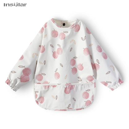 New Children Feeding Aprons – Waterproof Long Sleeve Baby Bib with Pocket | Full Cover Baby Bibs for Toddlers Boys & Girls