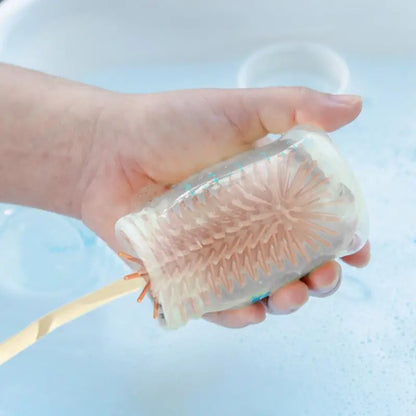 Baby Bottle Brush Cleaner Set with Nipple Brush & Base | Portable Water Bottle Cleaner Brush for Baby Bottles & Enhanced Cleaning