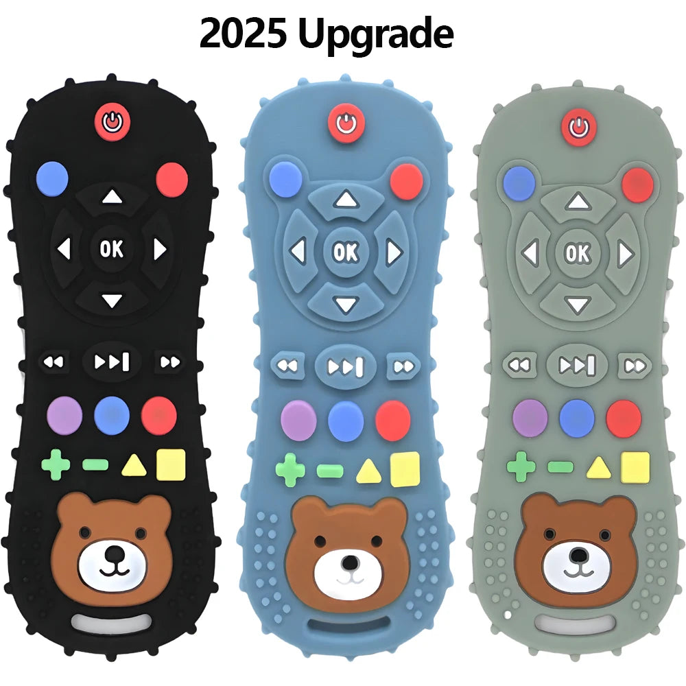 Baby Remote Control Teether Silicone Baby Anti-Eating Gloves Pacifier Bracelet Teething Stick Biting Toys