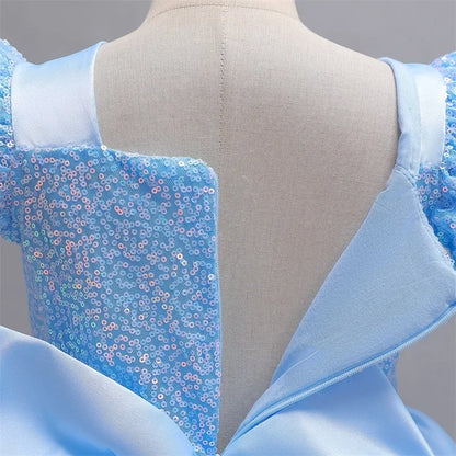 Cinderella Belle Princess Costume Dress for Girls | Rapunzel Cosplay Outfit | Kids Halloween Disguise, Christmas & Birthday Party Clothes