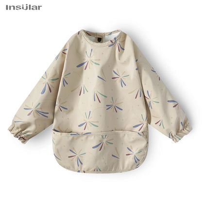 New Children Feeding Aprons – Waterproof Long Sleeve Baby Bib with Pocket | Full Cover Baby Bibs for Toddlers Boys & Girls