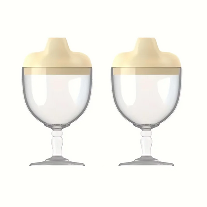 Fun Kids Party Cup – Baby Wine Sippy Cup for Juice, Milk & Water | Plastic Goblet Chalice Training Cup for Birthday Parties