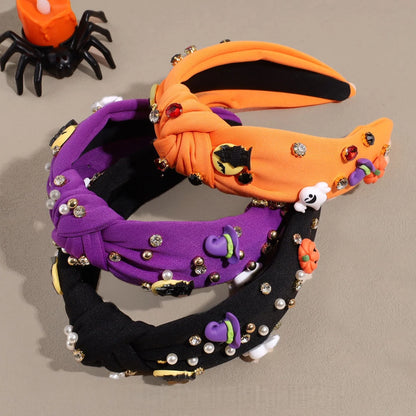 Halloween Headband for Girls & Women | Pumpkin, Bat, Ghost, Witch Hat Costume Hair Accessory | Funny Dress-Up Party Gift