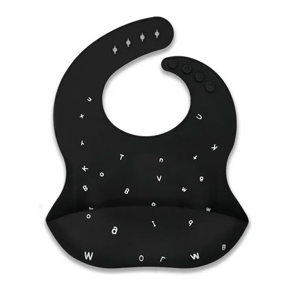 Fashionable Baby Silicone Bib – Adjustable Waterproof Feeding Cloth & Saliva Towel | Newborn Infant Bibs for Boys & Girls