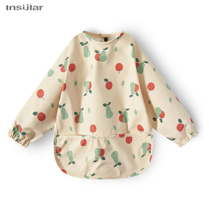 New Children Feeding Aprons – Waterproof Long Sleeve Baby Bib with Pocket | Full Cover Baby Bibs for Toddlers Boys & Girls