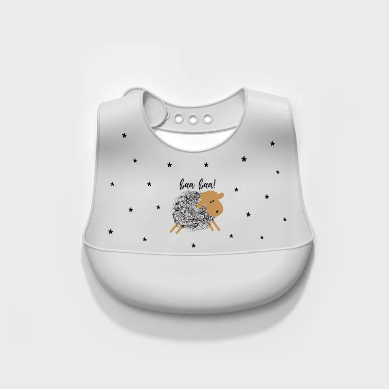 Baby Silicone Bib – Waterproof Feeding Bib for Infants & Toddlers | Adjustable, Fashionable Saliva Towel for Boys & Girls