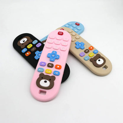 1/4pcs Baby Teething Remote Control Toy | Silicone Simulation Teether for Infants & Toddlers | Safe Chew Toy for Teething Relief