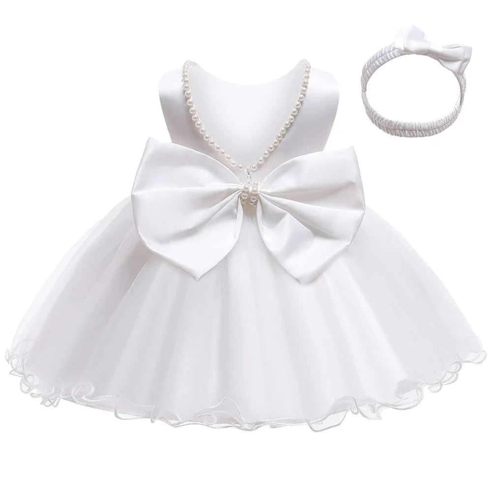 Baby Girls Christmas Princess Dress | Infant Christening & 1st Birthday Party Outfit | Newborn Wedding & Holiday Clothes