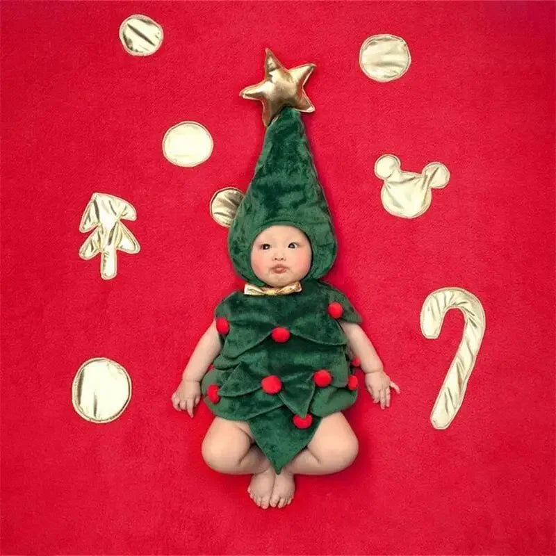 MILANCEL Newborn Baby Christmas Outfit | Baby’s First Christmas & 100 Days Photography Clothes | Infant Toddler Boys Girls Holiday Outfit
