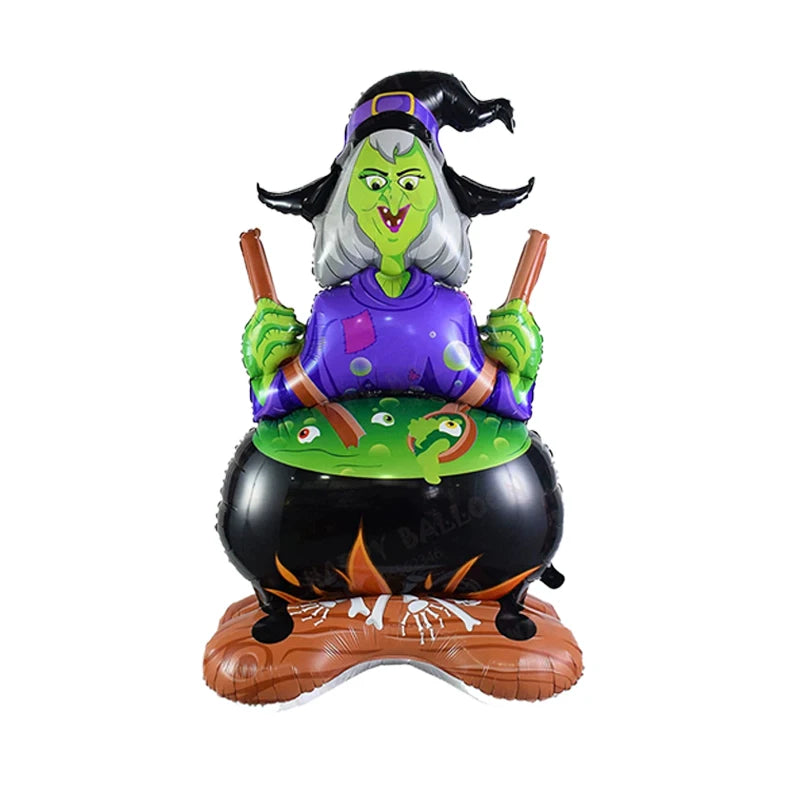 1PC Halloween Witch & Grim Reaper Balloon | 2026 Halloween Party Decoration Supplies | Baby Shower, Birthday & Helium Globos