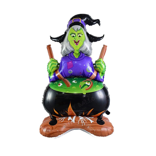 1PC Halloween Witch & Grim Reaper Balloon | 2026 Halloween Party Decoration Supplies | Baby Shower, Birthday & Helium Globos