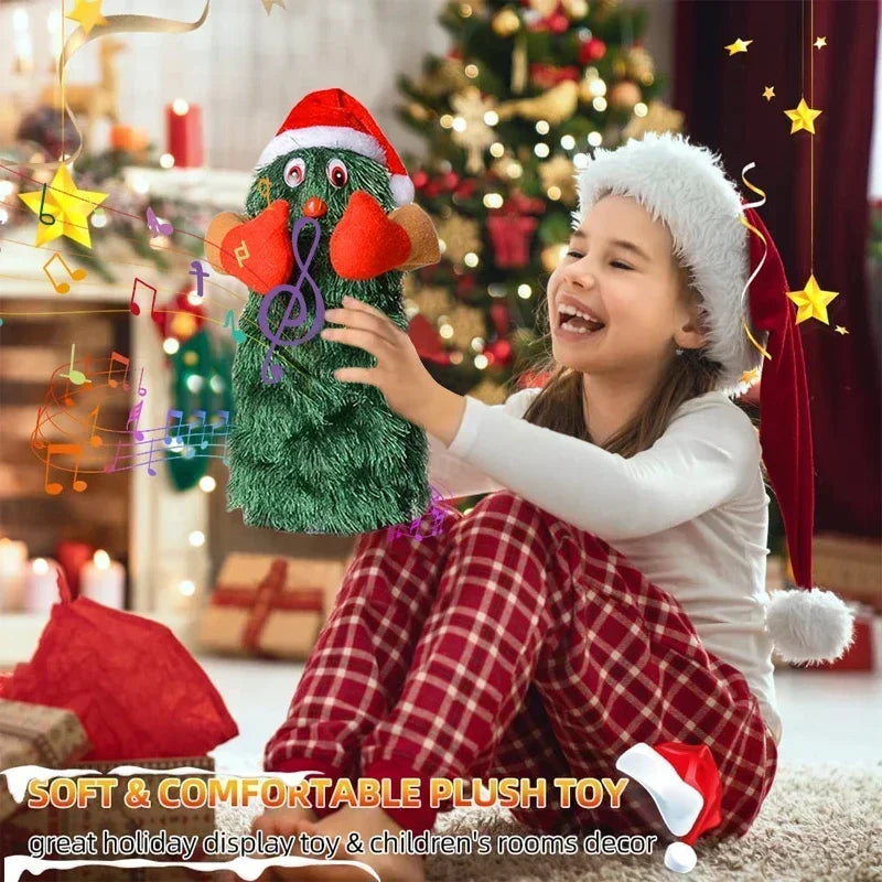 Dancing & Singing Christmas Tree Toy | Electric Plush Doll with Music | Cute Kids Green Plush, Xmas Home Decor & Holiday Gift