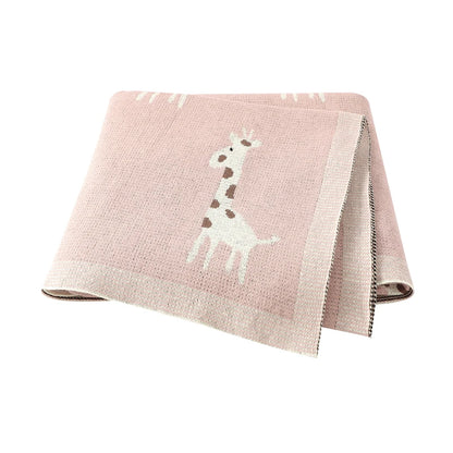 Baby Blanket Breathable Cotton Knit Swaddle Wrap – 100×80cm Newborn Receiving Blanket for Boys & Girls, Stroller & Nursery Quilt