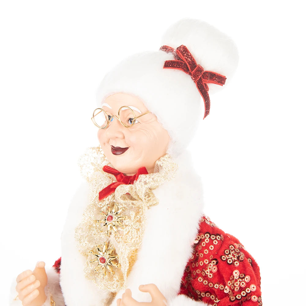 Christmas Decoration – Big Santa Claus Doll & Grandma Figurine | Holiday Room & Tree Décor Gift