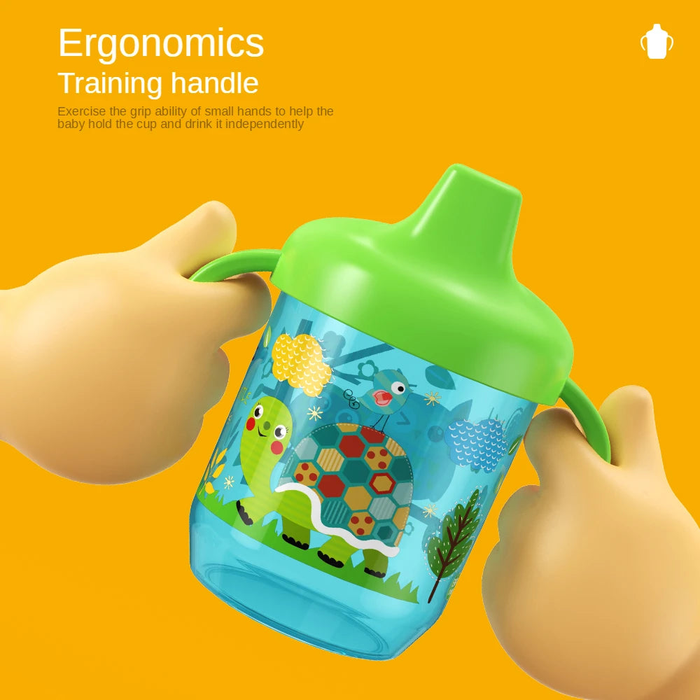 Cute Duckbill Baby Drinking Cup with Handles – BPA-Free Leakproof Infant Training Water Bottle with Flip Lid