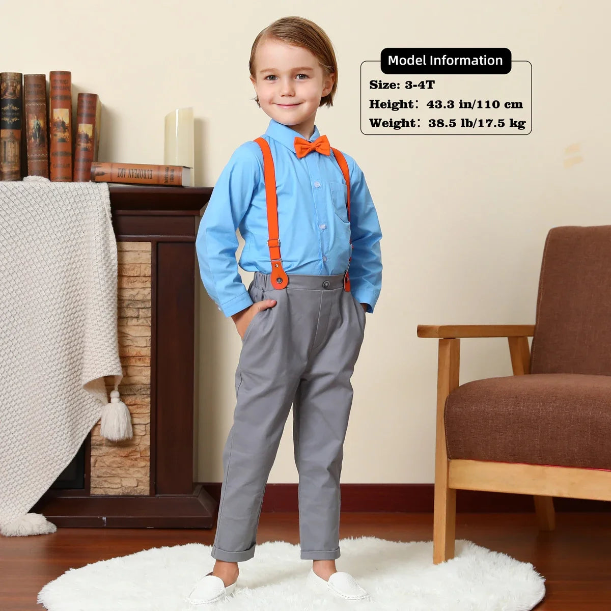 Blippi Halloween Outfit | Toddler Gentleman Suit with Suspenders | Birthday Party, Photography & Holiday Gift Clothes