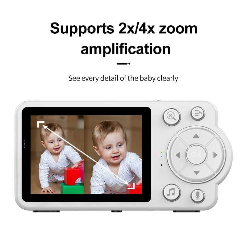 Baby Monitor with Camera – Two-Way Audio Intercom, Infrared Night Vision, Video Surveillance & Security Protection