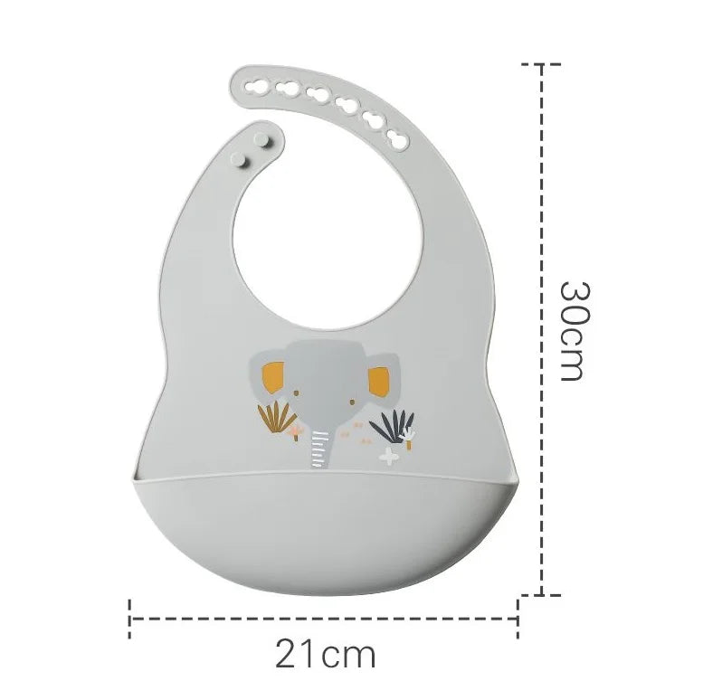 Baby Waterproof Silicone Bibs – Adjustable Feeding Bibs with Cute Bowknot Apron Design | Soft Toddler Bibs for Boys & Girls