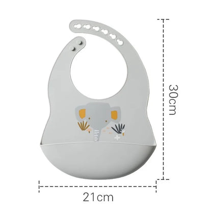 Baby Waterproof Silicone Bibs – Adjustable Feeding Bibs with Cute Bowknot Apron Design | Soft Toddler Bibs for Boys & Girls