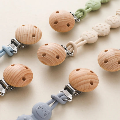 1PC Baby Silicone Teether Toy with Pacifier Chain | BPA-Free Finger Ring Soothing Teething Toy for Newborns & Baby Shower Gifts