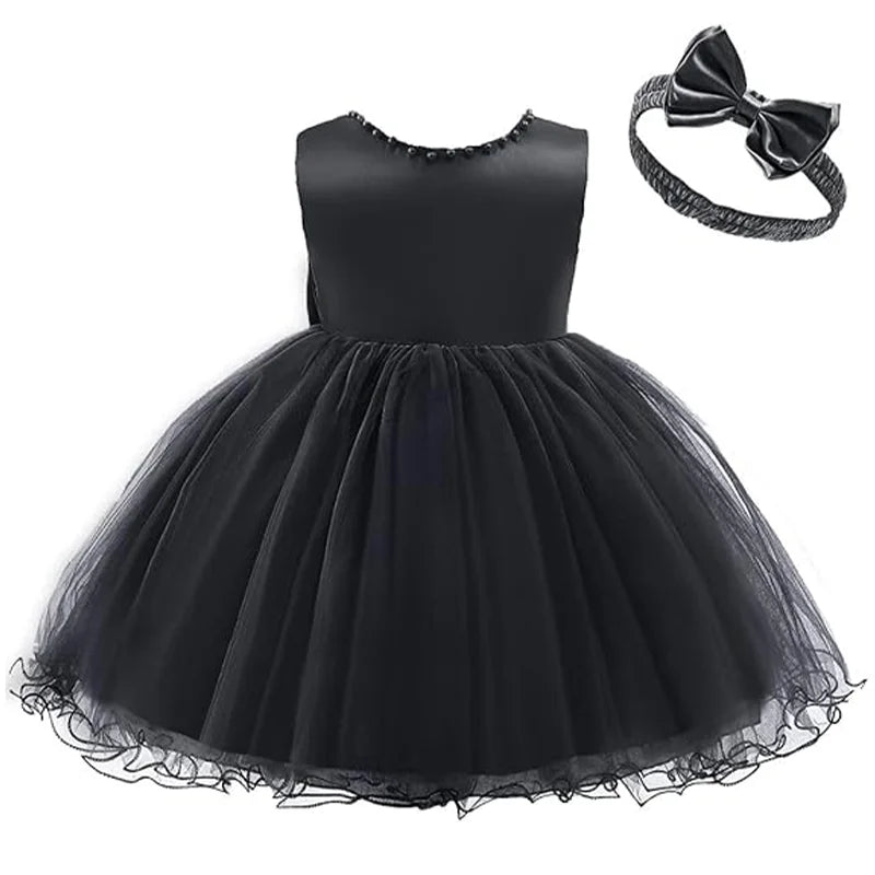 Baby Girls Christmas Princess Dress | Infant Christening & 1st Birthday Party Outfit | Newborn Wedding & Holiday Clothes