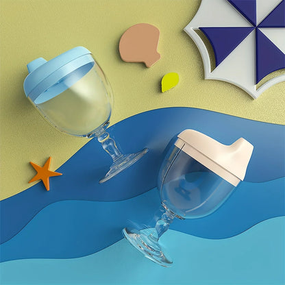 Fun Kids Party Cup – Baby Wine Sippy Cup for Juice, Milk & Water | Plastic Goblet Chalice Training Cup for Birthday Parties