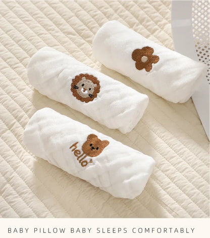 Baby Saliva Towels – 6 Layer Cotton Embroidered Washcloths | Soft Hand & Face Wipes, Burp Cloths, Bibs for Newborns & Toddlers